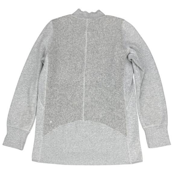 LULULEMON Stand Out Sherpa Jacket Size 6 Heathered Core Light Grey Silver Drop - Picture 6 of 9